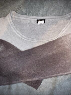 Salon Studio Women's Gradient Crew Neck Sweater - Gray & Brown